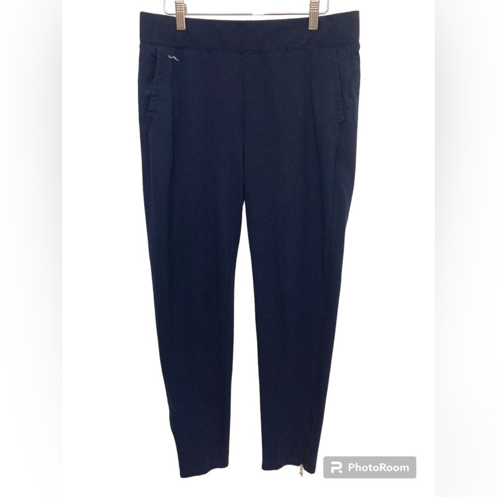 Lauren Ralph Lauren Active Pants Womens Medium Navy Skinny Stretch Pockets